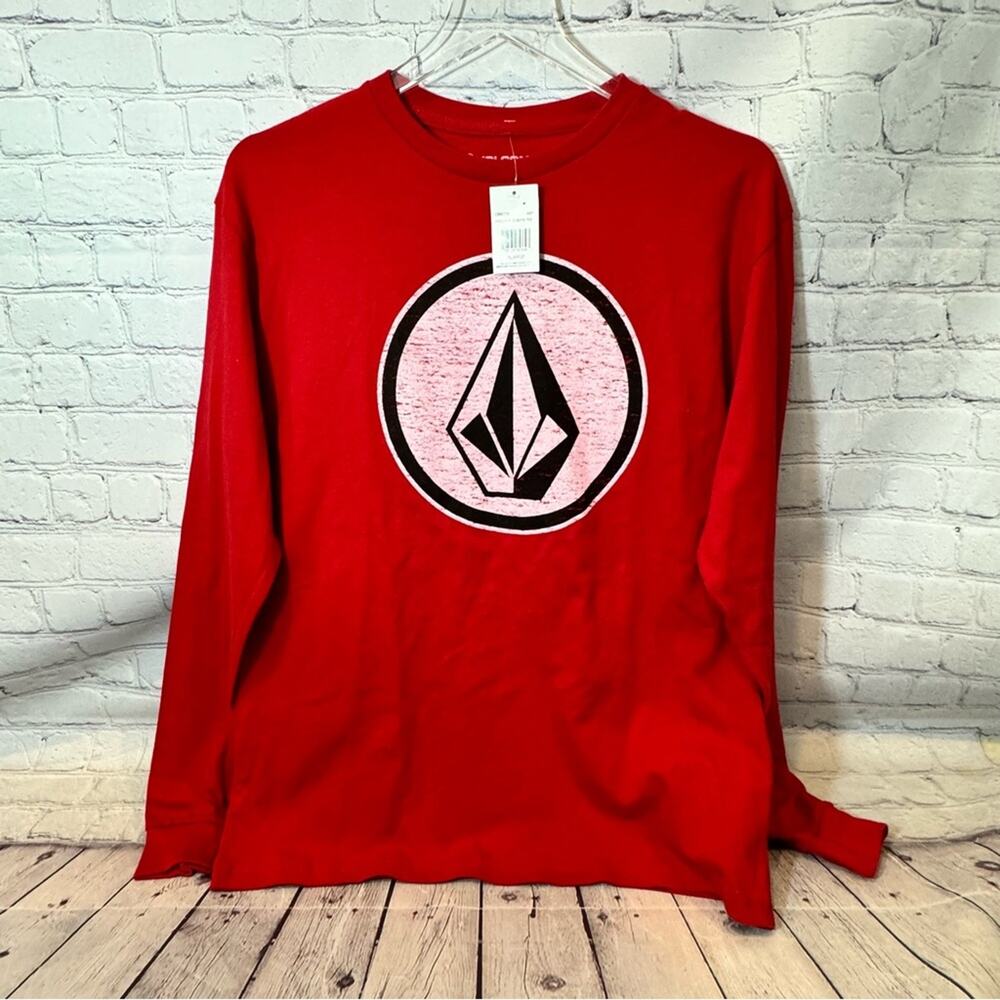 Volcom Boy's Red Long Sleeve Graphic Shirt
